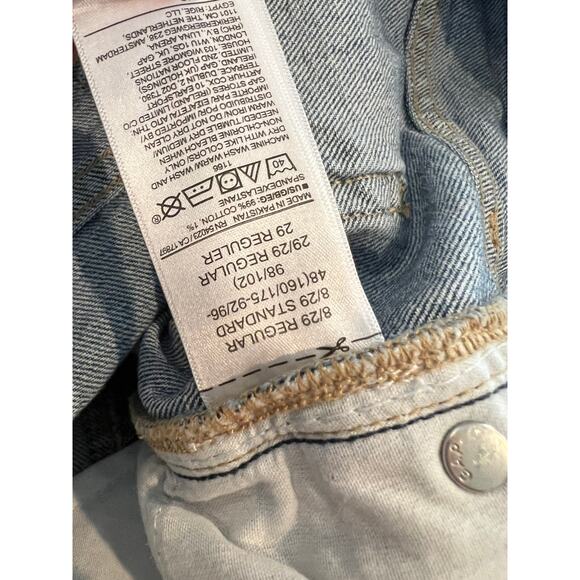 GAP Universal Slim Boyfriend Relaxed Straight Denim Jeans 29 - Picture 6 of 6